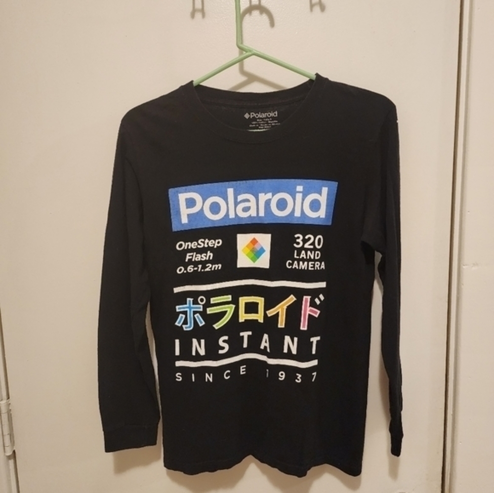 Mens Small Polaroid Long Sleeve‎ Shirt 100% Cotton